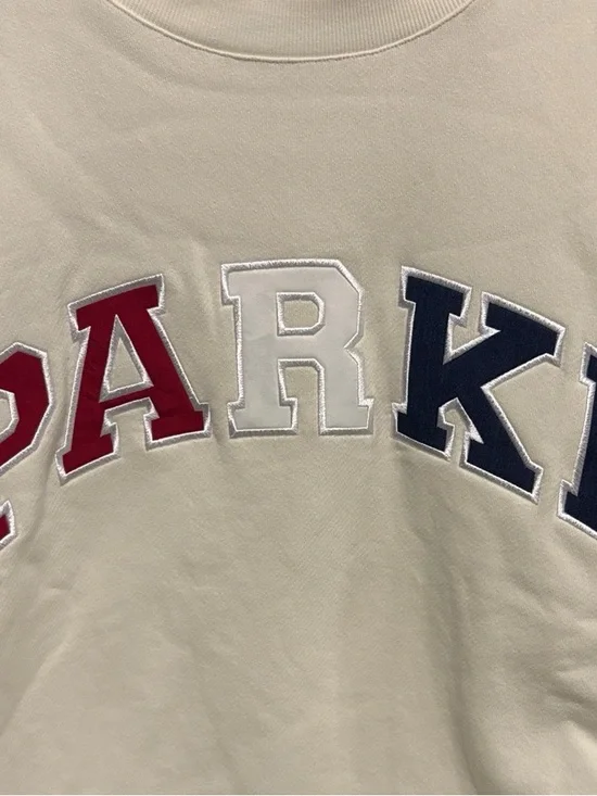 Parker Cream Pullover Sweatshirt with Red, White & Navy Appliqué - Picture 3 of 7